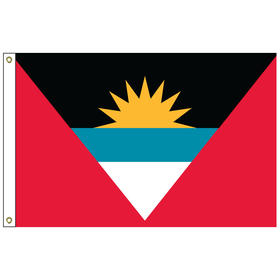 antigua & barbuda 3' x 5' outdoor nylon flag w/ heading & grommets