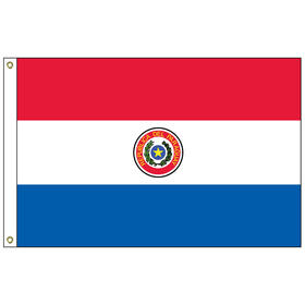 paraguay 4' x 6' outdoor nylon flag w/ heading & grommets