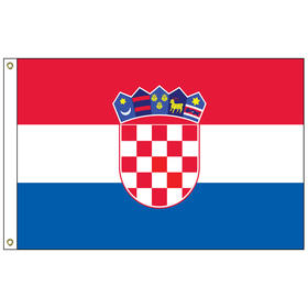 croatia 5' x 8' outdoor nylon flag w/ heading & grommets