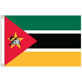 mozambique 5' x 8' outdoor nylon flag w/ heading & grommets