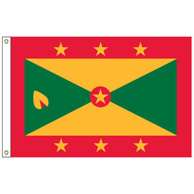 grenada 2' x 3' outdoor nylon flag with heading and grommets