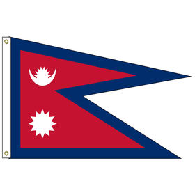 nepal 2' x 3' outdoor nylon flag with heading and grommets
