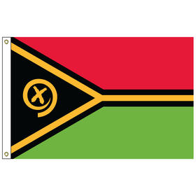 vanuatu 2' x 3' outdoor nylon flag with heading and grommets