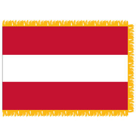 austria 3' x 5' indoor flag w/ pole sleeve & fringe
