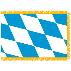 bavaria 3' x 5' indoor flag w/ pole sleeve & fringe