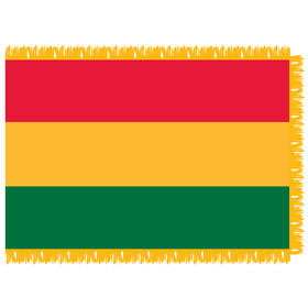 bolivia 3' x 5' indoor flag w/ pole sleeve & fringe