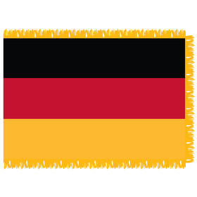 germany 3' x 5' indoor nylon flag w/ pole sleeve & fringe