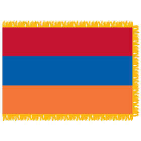 armenia 4' x 6' indoor flag w/ pole sleeve & fringe