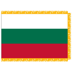 bulgaria 4' x 6' indoor flag w/ pole sleeve & fringe