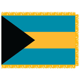 bahamas 3' x 5' indoor flag w/ pole sleeve & fringe