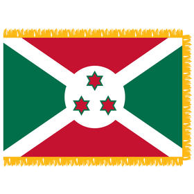 burundi 3' x 5' indoor flag w/ pole sleeve & fringe