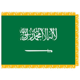 saudi arabia 3' x 5' indoor nylon flag w/heading & grommets