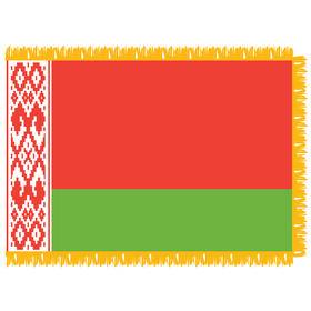 belarus 3' x 5' indoor flag w/ pole sleeve & fringe