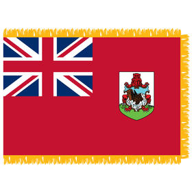 bermuda 3' x 5' indoor flag w/ pole sleeve & fringe