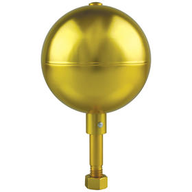 10" gold anodized aluminum ball ornament