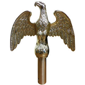 6 1/2" Gold Eagle Flagpole Ornament