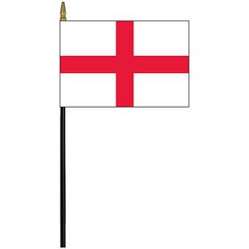 england-cross of st. george 4" x 6" staff mounted flag