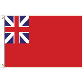 colonial red ensign 3' x 5' nylon flag w/heading & grommets
