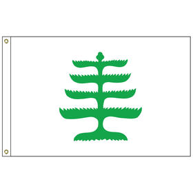 pine tree 3' x 5' outdoor nylon flag w/ heading & grommets