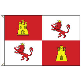 royal standard of spain 3' x 5' outdoor nylon flag w/heading & grommets