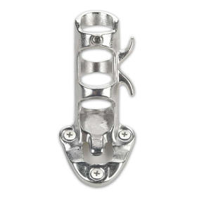 45 degree silver stainless steel bracket for 1" flagpole