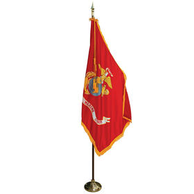 7' pole/3' x 5' flag - marine corp indoor parade
