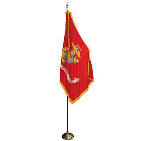 8' pole/3' x 5' flag - marine corps indoor parade set