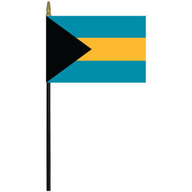 bahamas 4" x 6" staff mounted rayon flag