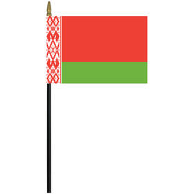 belarus 4" x 6" staff mounted rayon flag