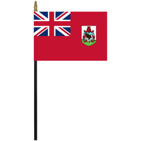 bermuda 4" x 6" staff mounted rayon flag