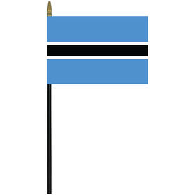 botswana 4" x 6" staff mounted rayon flag