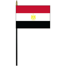 egypt 4" x 6" staff mounted rayon flag