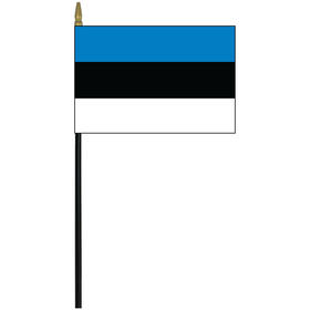 estonia 4" x 6" staff mounted rayon flag
