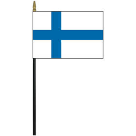 finland 4" x 6" staff mounted rayon flag