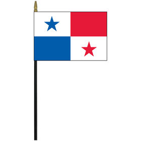 panama 4" x 6" staff mounted rayon flag