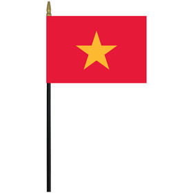 vietnam 4" x 6" staff mounted rayon flag