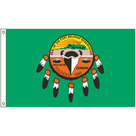 2' x 3' assiniboine & gros ventre tribe flag w/ heading & grommets