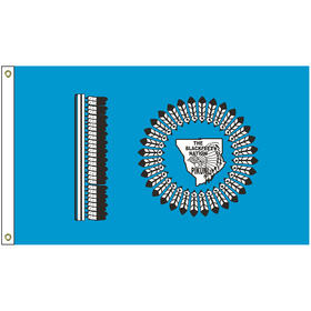 2' x 3' blackfeet nation tribe flag w/ heading & grommets