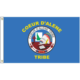 2' x 3' coeur d'alene tribe flag w/ heading & grommets