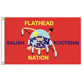 2' x 3' flathead tribe flag w/ heading & grommets