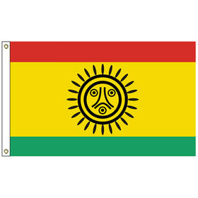 2' x 3' jatibonicu taino tribe flag w/ heading & grommets
