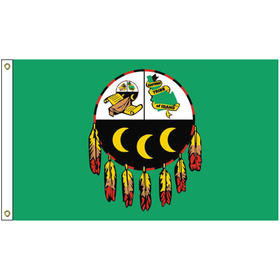 2' x 3' kootenai idaho tribe flag w/ heading & grommets