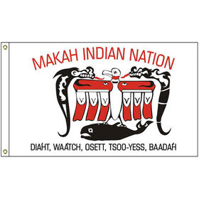 2' x 3' makah tribe flag w/ heading & grommets