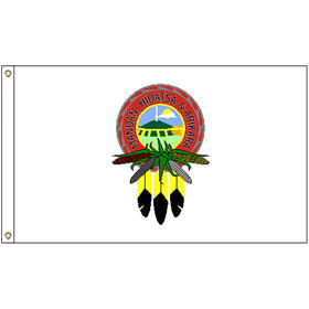 2' x 3' mandan hidatsa arikara tribe flag w/ heading & grommets