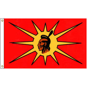 2' x 3' mohawk tribe flag w/ heading & grommets