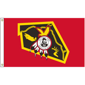 2' x 3' nez perce tribe flag w/ heading & grommets