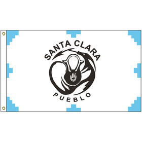 2' x 3' santa clara pueblo tribe flag w/ heading & grommets