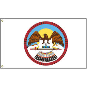 2' x 3' uintah & ouray ute tribe flag w/ heading & grommets