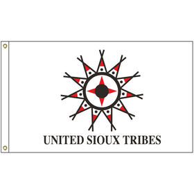 2' x 3' united sioux tribe flag w/ heading & grommets
