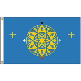 2' x 3' yavapai-prescott tribe flag w/ heading & grommets